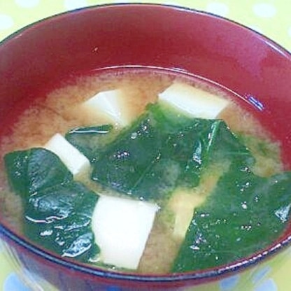 豆腐＆ほうれん草の味噌汁